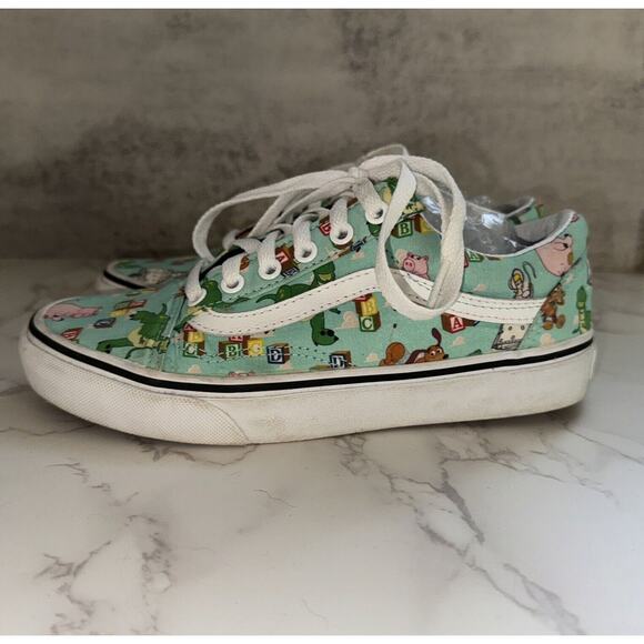 Vans Pixar Toy Story Lace Up Blue Sneakers Women’s 7 Men’s 5.5 Rex Bo Peep Ham - Picture 3 of 8